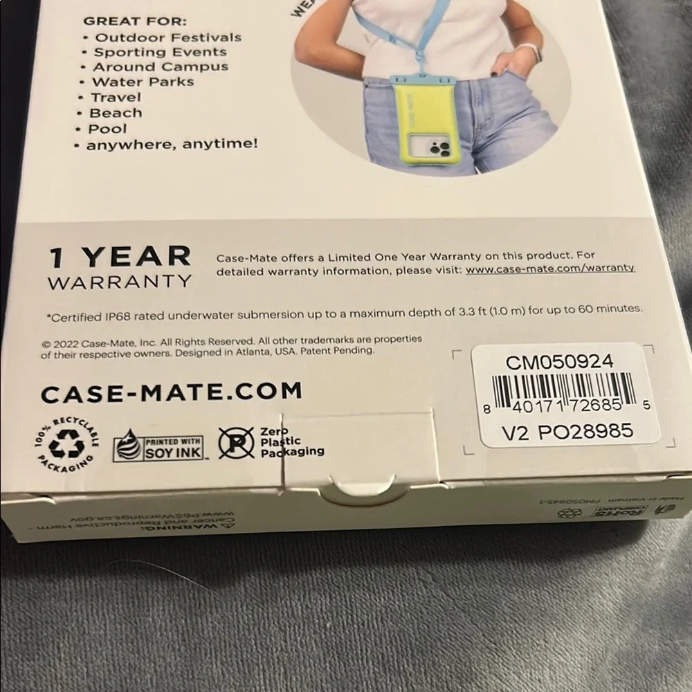 Case-Mate Waterproof Phone Pouch - Citrus Splash Color